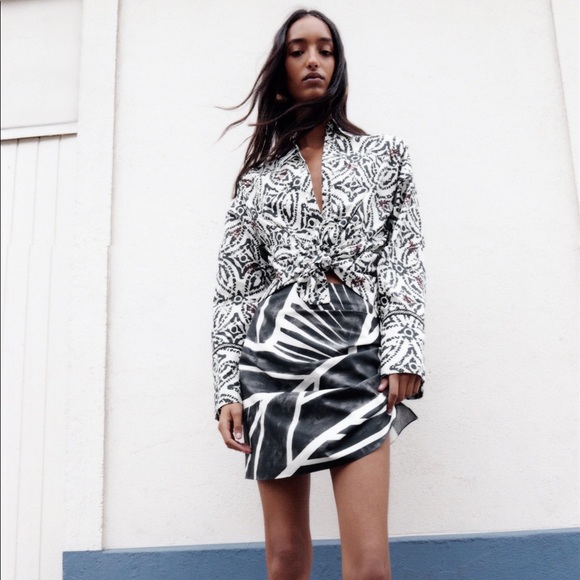 Zara Printed Embroidered Shirt - Picture 5 of 11